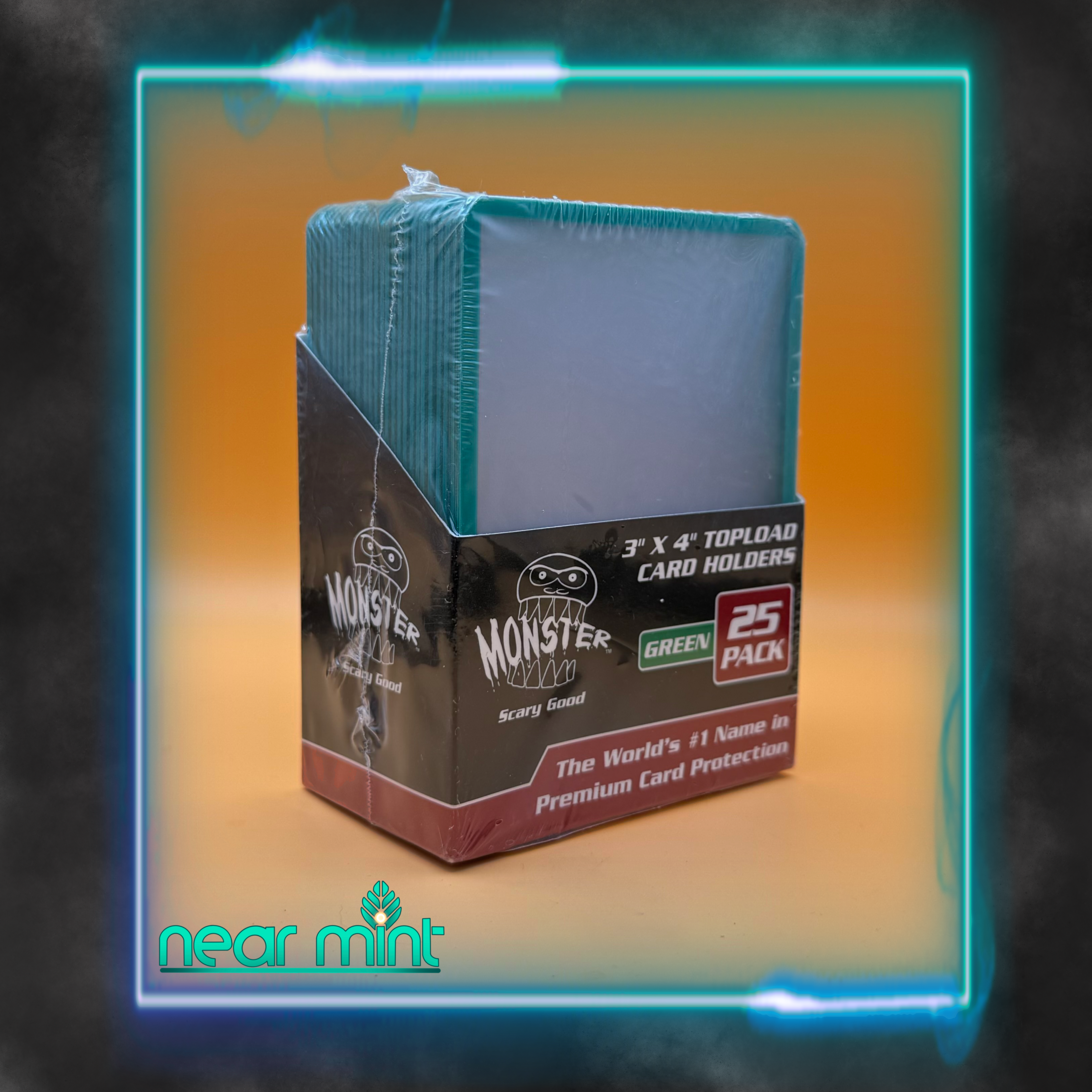 Monster Premium Topload Card Holders 25 Count (Green)