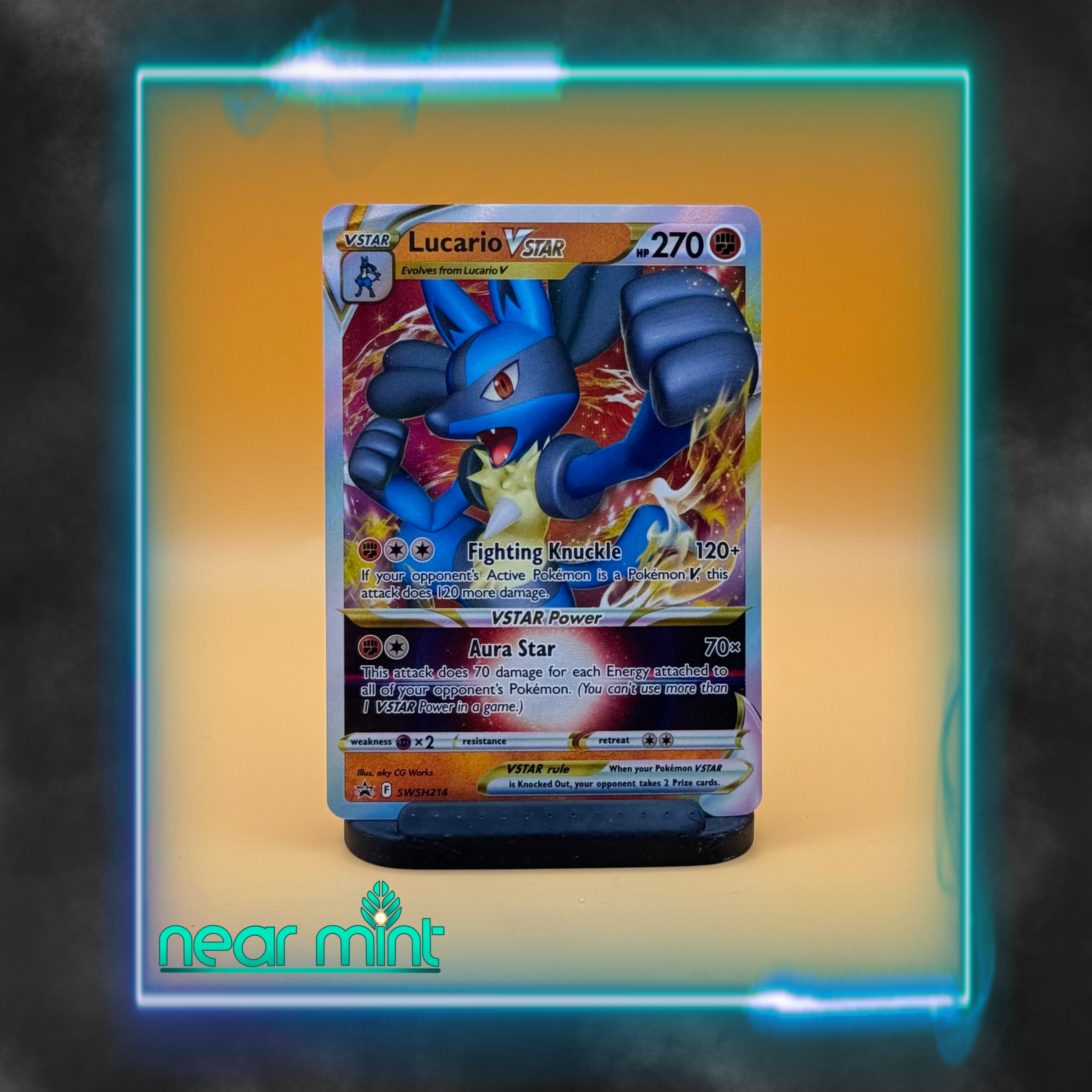 Lucario V Star SWSH 214 Black Star Promo